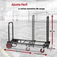 thumbnail image 2 of Carro de Mano 8 en 1 Ajustable Profesional Pyle, Capacidad de 150kg, Carro de Plataforma Plegable y Ligero, Ideal para Equipaje, Mudanzas, Almacenes y Envíos, Se Extiende de 64 cm a 101 cm, 2 of 6