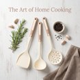 thumbnail image 5 of REGALWOVEN Cooking Utensil Set, Silicone Color-blocked Round Holes Kitchen Utensils with Silicone Brownish Yellow E 3, 5 of 5