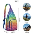 thumbnail image 3 of Mystical Mermaid Sling Backpack – Watercolor Ocean Daypack with Fish Scale Pattern & Vintage Fantasy Mermaid Art, Lightweight Boho Nautical Bag for Coastal Hikes & Travel Adventures, 3 of 4