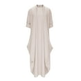 thumbnail image 5 of Women's Fall Dresses 2025 Long Sleeve Flowy Casual Maxi Dress Crew Neck Loose Fit Long Dress, 5 of 7