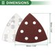 thumbnail image 4 of Papel de lija para mouse Unique Bargains, almohadillas de lijado con gancho y lazo de 90x90mm, rojas, 80 piezas, grano 80, molienda y pulido eficientes para la fabricación y reparación de automóviles, 4 of 7