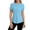 Blue, variant on ZQUUVOU Women's Sun Shirts Short Sleeve Ice Silk Sun Protection Top Solid Crewneck Cooling Breathable Lightweight Shirts Blue