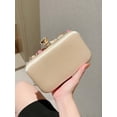 thumbnail image 6 of REMANLAND Women's PVC Floral Beaded Evening Clutch with Handle and Detachable Chain, Orange, 1, 6 of 8