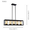 thumbnail image 2 of Xtricity - Pendant Light, 30.7 '' Width, From The Noble Collection, Black, 2 of 3