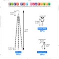 thumbnail image 2 of Juego de 15 cadenas de cesta colgante de metal de 16 pulgadas, 5 cadenas de repuesto para macetas de 3 puntos con 5 ojos de tornillo y 5 ganchos de tornillo para Bird F, 2 of 5