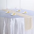 thumbnail image 5 of BalsaCircle 12" x 108" Satin Table Top Runner Wedding Linens Beige, 5 of 8