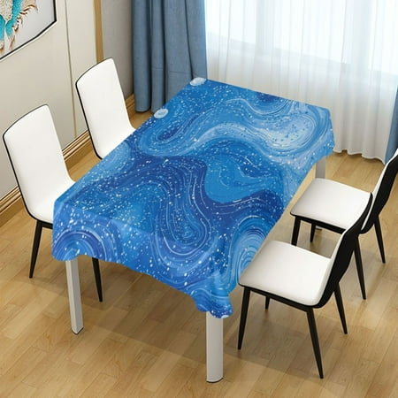 

60x108 Inch Tablecloth Polyester Square Tablecloth for Home Kitchen Dinner Decor Water Texture Background