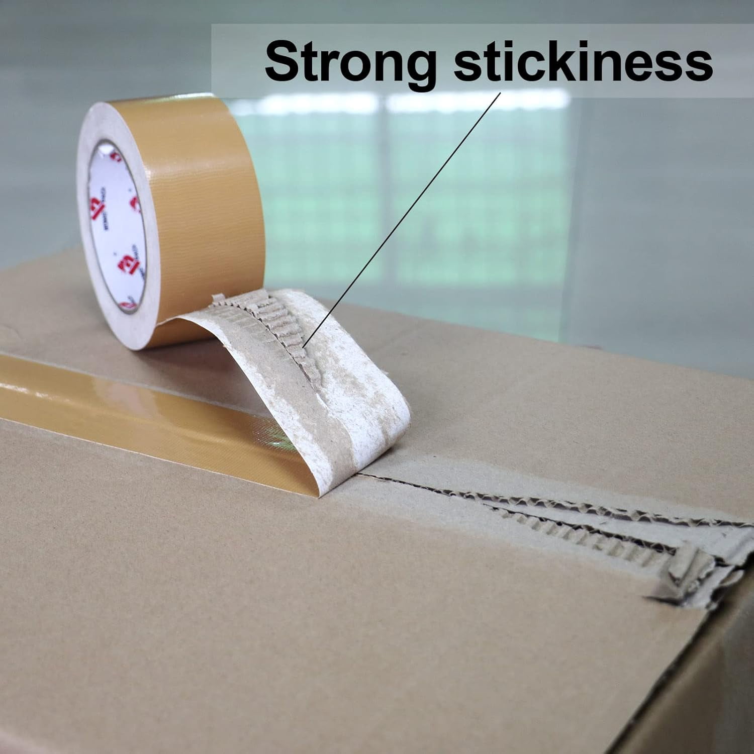 Tan Beige Duct Tape Heavy Duty,9 Mil Thickness,2 Inches x 30 Yards,Flexible,No Residue,Waterproof and Tear by Hand,Multi-Use Tan Duct Tape for Indoor & Outdoor Repairs
