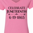 thumbnail image 4 of Inktastic Celebrate Juneteenth Women's V-Neck T-Shirt, 4 of 5