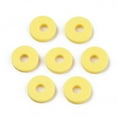 thumbnail image 2 of 50gs Handmade Polymer Clay Beads for Jewelry Crafts Supplies Disc/Flat Round Heishi Beads Yellow 6x1mm Hole: 2mm about 1175pcs/50g, 2 of 3