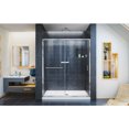 thumbnail image 4 of DreamLine Infinity-Z 50-54 in. W x 72 in. H Semi-Frameless Sliding Shower Door, Clear Glass in Chrome, 4 of 10