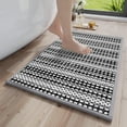 thumbnail image 6 of Super Absorbent Bath Mat, Quick Dry Rubber Backing Non Slip Floor Rug, Washable Bathroom Floor Mats, Protective Shower Rug for Bathtub Side, Low Profile Design, 16x24 Inches, By UKHCCC, 6 of 9