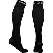 CompressionGear Sport Compression Socks - 20-30mmHg Workout Gear for Men & Women Black XXL