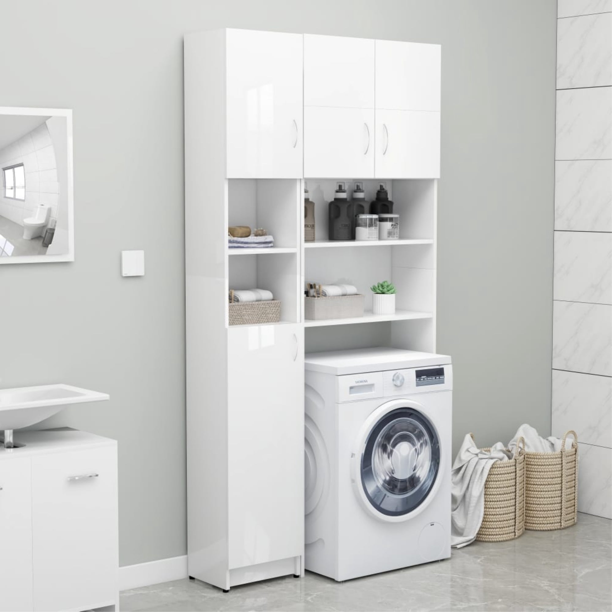 Bathroom Storage Gloss White – Rispa