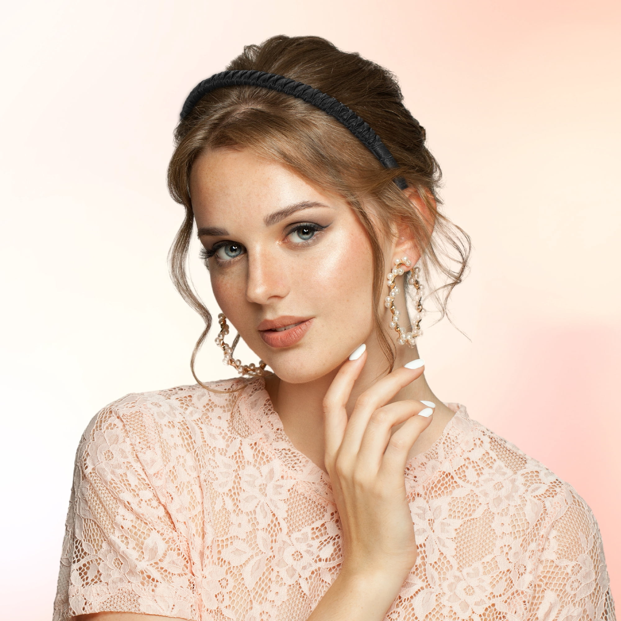 Unique Bargains 4 Pcs Non-slip Braided Teeth Comb Headband