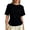 Black, variant on Versatile Daily Wear Slim Fit Round Neck Titted Tee for Women - Crisp Solid Knit Short Sleeve Casual Top for Everyday Travel Shirts for Women Casual