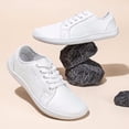 thumbnail image 6 of XIMIN Walking Sandals for Ladies Womens Wide Minimalist Sneakers Barefoot Leather Casual Walking Shoes Drop Lace Up Lightweight Comfortable, 6 of 9