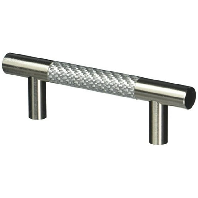 Emtek 86385US15 Tire-Barre en Fibre de Carbone Argentée de 3 Pouces
