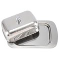 thumbnail image 1 of Luxious Stainless Steel Butter Dish Box Container Shiny Cheese Server Storage Keeper Tray with Easy, 1 of 5