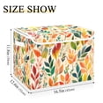 thumbnail image 5 of Yayeee Collapsible Cube Storage Bin with Lid Fabric Closet Decorative Basket with Handles, Orange Leaves, 5 of 7