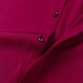 thumbnail image 6 of Resicozy Mens Dressy Shirts Long Sleeve Button Down Blouses Classic Solid Color Wrinkle-Free Formal Office Tops Shirt Wine S, 6 of 8