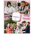 thumbnail image 5 of Impresora de pegatinas Memoqueen T02 Mini, impresión instantánea, impresora fotográfica con Bluetooth para diarios, notas de estudio, recordatorios, fotos, regalos de cumpleaños y Navidad para niños,, 5 of 5