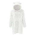 thumbnail image 6 of YunPes Fleece Pullover Girls Sweater Dress Winter Warm Hoodies Sweatshirts for Teens Cute Bear Ear Fuzzy Long Cozy Tops, 6 of 9