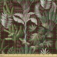 thumbnail image 2 of Botanical Fabric by the Yard, Banana and Palm Leaves Exotic Plants Continuous Retro Art Illustration, Upholstery Fabric for Dining Chairs Home Decor Accents, Brown and Green Brown by Ambesonne, 2 of 5