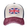 thumbnail image 2 of Union Jack All Uk Flag Distressed Baseball Cap Dad Hats for Men Women Vintage Trucker Hat Low Profile Ball Caps, 2 of 7