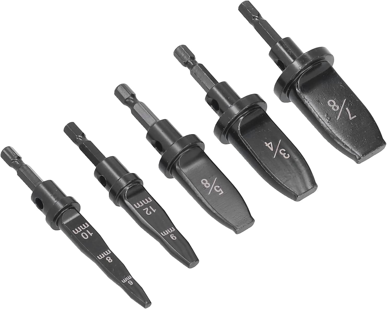 5 Pcs HVAC Repairing Tools Swaging Tool Clearance Copper Pipe Expander Set Steel Metric Hex Handle Pipe Flaring Manual Flaring Tool Hvac for ir Conditioner Pipeline Engineering Industrial