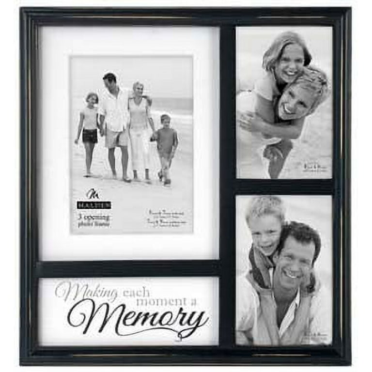 Malden 3-Opening Distressed Collage Picture Frame - Gray - 1 Each
