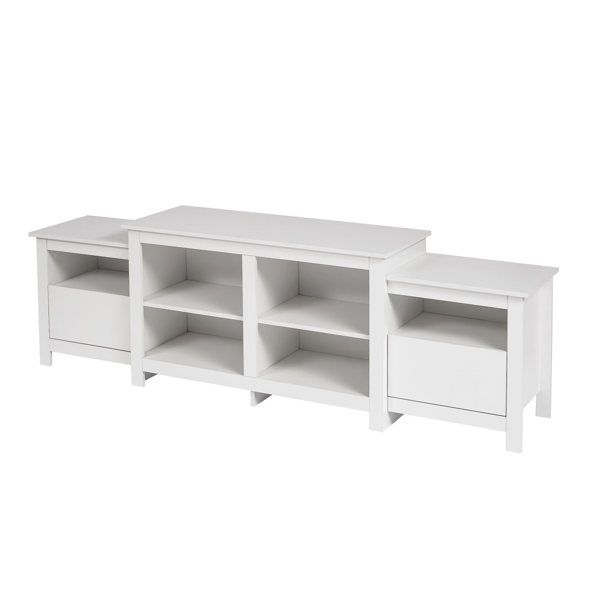 Yardi Yard Modern Farmhouse Media Entertainment Center for TVs up to 80", Wood TV Cabinet for Living Room White Yardi Yard Modern Farmhouse Media Entertainment Center for TVs up to 80", Wood TV Cabinet for Living Room White