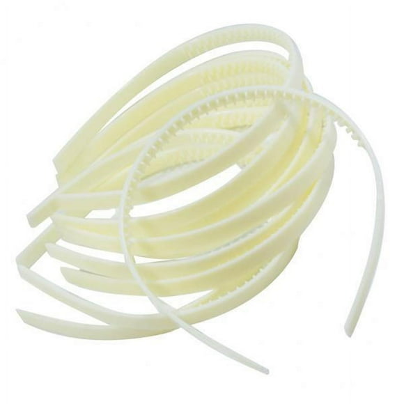 Milaget 5X 10x Solid Headband Womens Alice Hair Band DIY Hair Accessories White