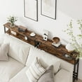thumbnail image 2 of 5.9" Narrow Sofa Table, 2 Tier Skinny Console Table with Adjustable Shelf, Slim Behind Couch Table for Living Room, Entryway, Hallway, Foyer - Grey, 2 of 9