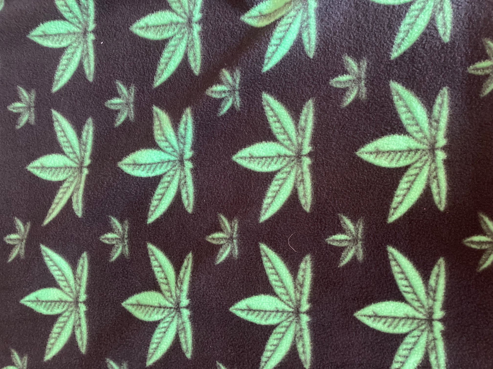 Marijuana Sweet Leaf Hemp Bright Colors Fabric Printed by Spoonflower BTY 