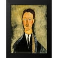 thumbnail image 2 of Modigliani, Amedeo 19x24 Black Modern Framed Museum Art Print Titled - Portrait of the Artist Leopold Survage, 1918, 2 of 5