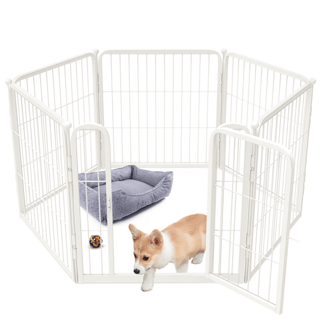 FXW HomePlus Dog Playpen Indoor, 6 Panels 24" Height Dog Fence Exercise