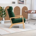 thumbnail image 6 of Triple Tree Mid-Century Boucle Polyester Rubberwood Accent Chair with Solid Wood Frame, Green, 6 of 9