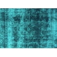 thumbnail image 1 of Ahgly Company Machine Washable Indoor Rectangle Oriental Turquoise Blue Industrial Area Rugs, 4' x 6', 1 of 4