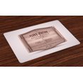 thumbnail image 1 of Ambesonne Western Place Mats Set of 4, Antique Saloon Door, Standard Size, Warm Taupe Brown, 1 of 4