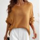 thumbnail image 4 of Suéteres para mujer Suéteres de otoño Cuello redondo Abrigo de moda Top Cuello redondo Suelto Manga larga Abrigo dividido Odeerbi ODB-5, 4 of 9