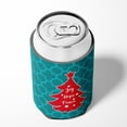 thumbnail image 4 of Christmas Tree Teal Red Can or Bottle Hugger, 4 of 5