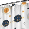thumbnail image 3 of White Cosmic Pattern Shower Curtain 72"x84" ,Bathroom Decorative Shower Curtains Set with 12 Hooks,Modern Waterproof Washable Shower Curtain, 3 of 6