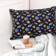 thumbnail image 4 of Pofeuu Whales In Space Print Polyester Microfiber Plush Pillowcases, Super Soft and Cozy Pillow Case Covers with Envelop Closure（Pillow core not included）-20"x30", 4 of 6