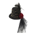 thumbnail image 1 of Mini sombrero jinwen Steampunk con pinza para el pelo estilo Vintage, 1 of 6
