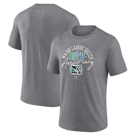 Men's Heather Gray MLS 30th Anniversary Tri-Blend T-Shirt