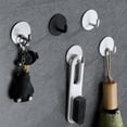 thumbnail image 3 of 4Pcs Adhesive Hooks Bathroom Hooks Heavy Duty Wall Robe Hooks 304 Stainless Steel Towel Waterproof Hooks for Hanging Coat Robe Towels Hats Bathroom Shower Kitchen Living Room Depot, 3 of 10