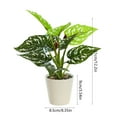 thumbnail image 2 of Realistic Artificial Potted Plant - Green Plastic Indoor Decor for Home, Desk, Bookshelf - Low Maintenance Faux Greenery for Living Room, Bedroom, Bathroom, 2 of 6