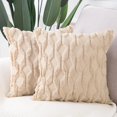 thumbnail image 1 of Juego de 2 Suave Felpa Lana Corta Terciopelo Decorativo Funda de cojíns Lujo Estilo Fundas de Almohada para el sofá Dormitorio Caqui Cuadrado, 1 of 4