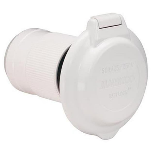 6344ELBRV RV Trailer Camper Easy Lock Contoured Inlet 50 Amp